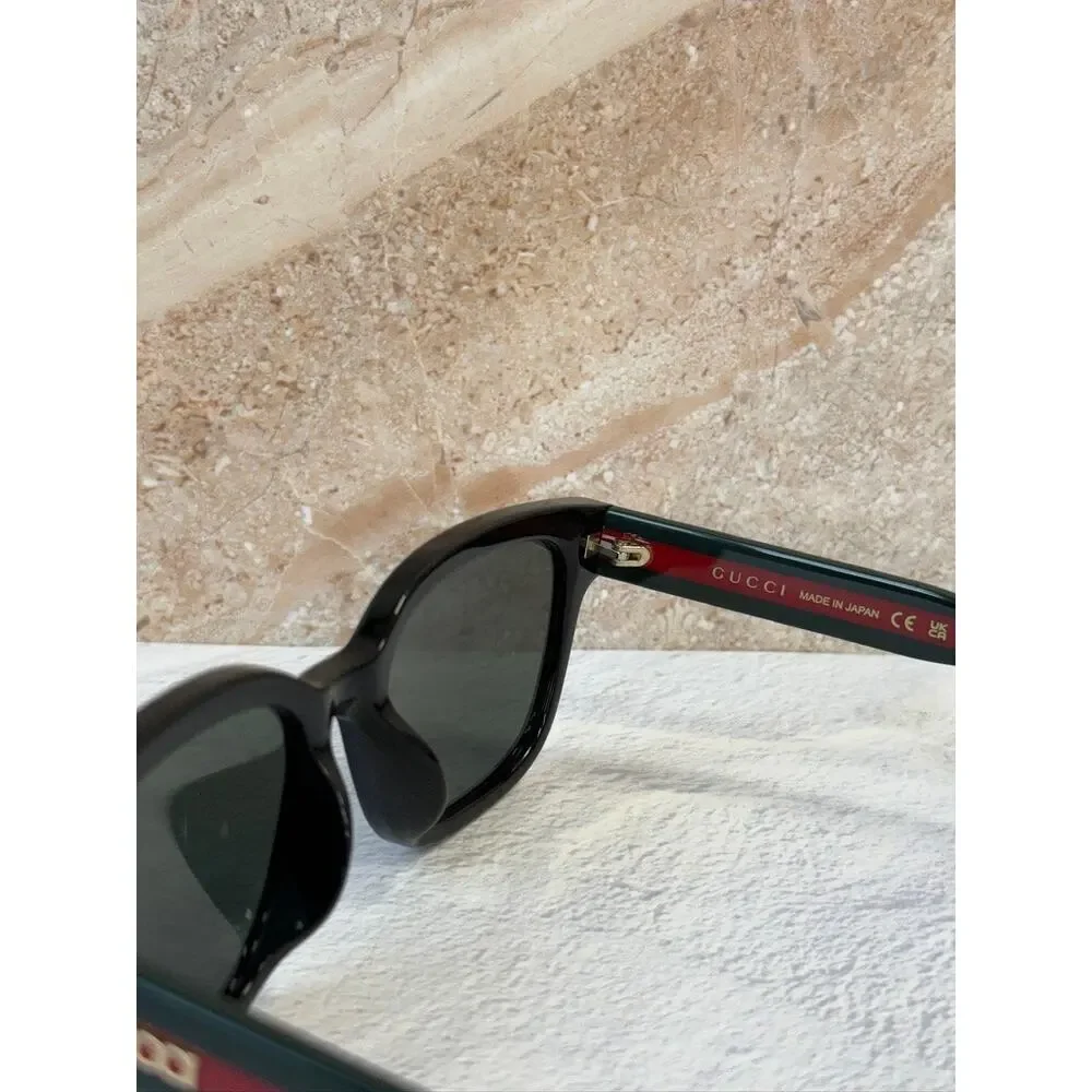 NEW Gucci GG1872SK Black Striped Leg Sunglasses $460